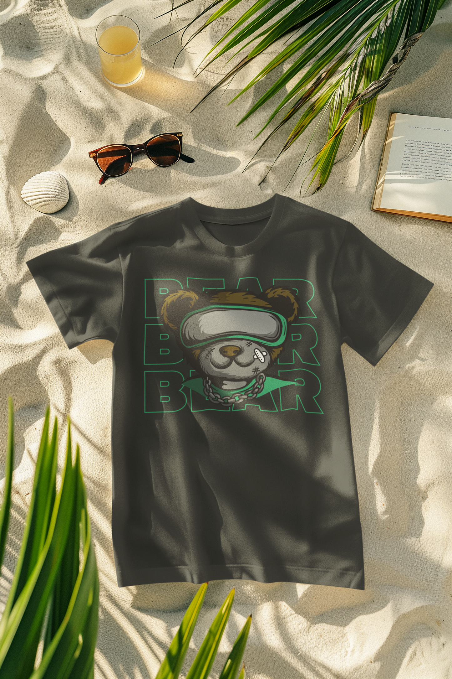 Regular Fit Classic Fit Bear Grey T-Shirt Men
