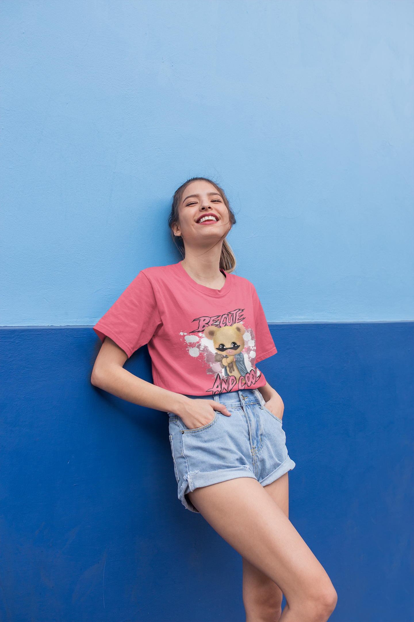Regular Fit Classic Fit Be Cute Pink T-Shirt Women