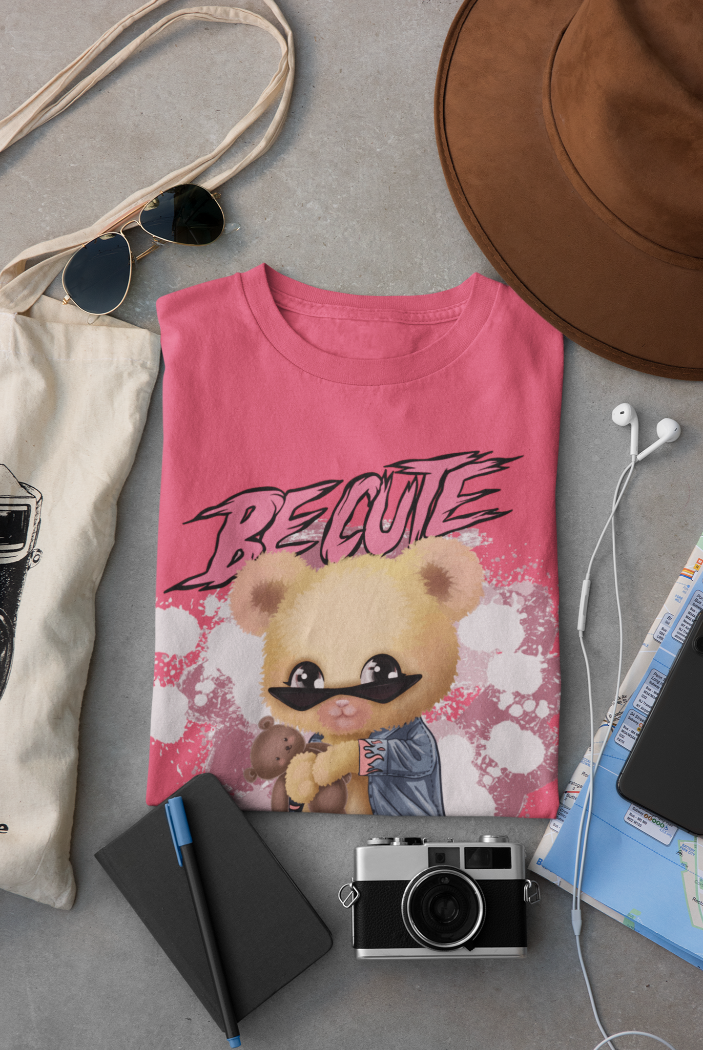 Regular Fit Classic Fit Be Cute Pink T-Shirt Women