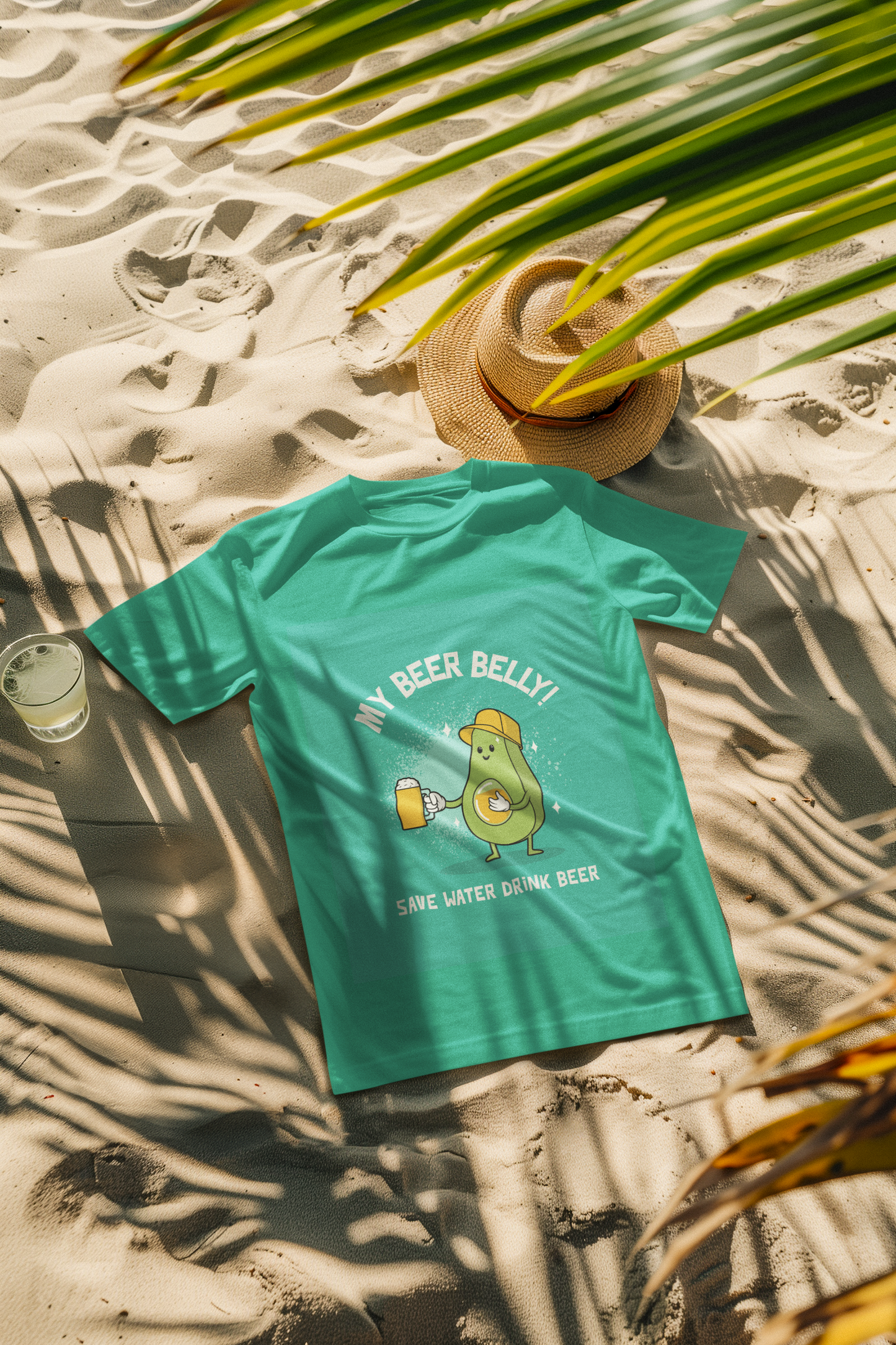 Regular Fit Classic Fit Beer Belly T-Shirt Men Green