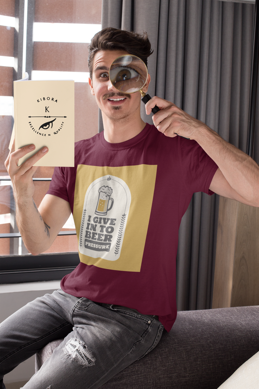 Regular Fit Classic Fit Beer Pressure T-Shirt Men Maroon