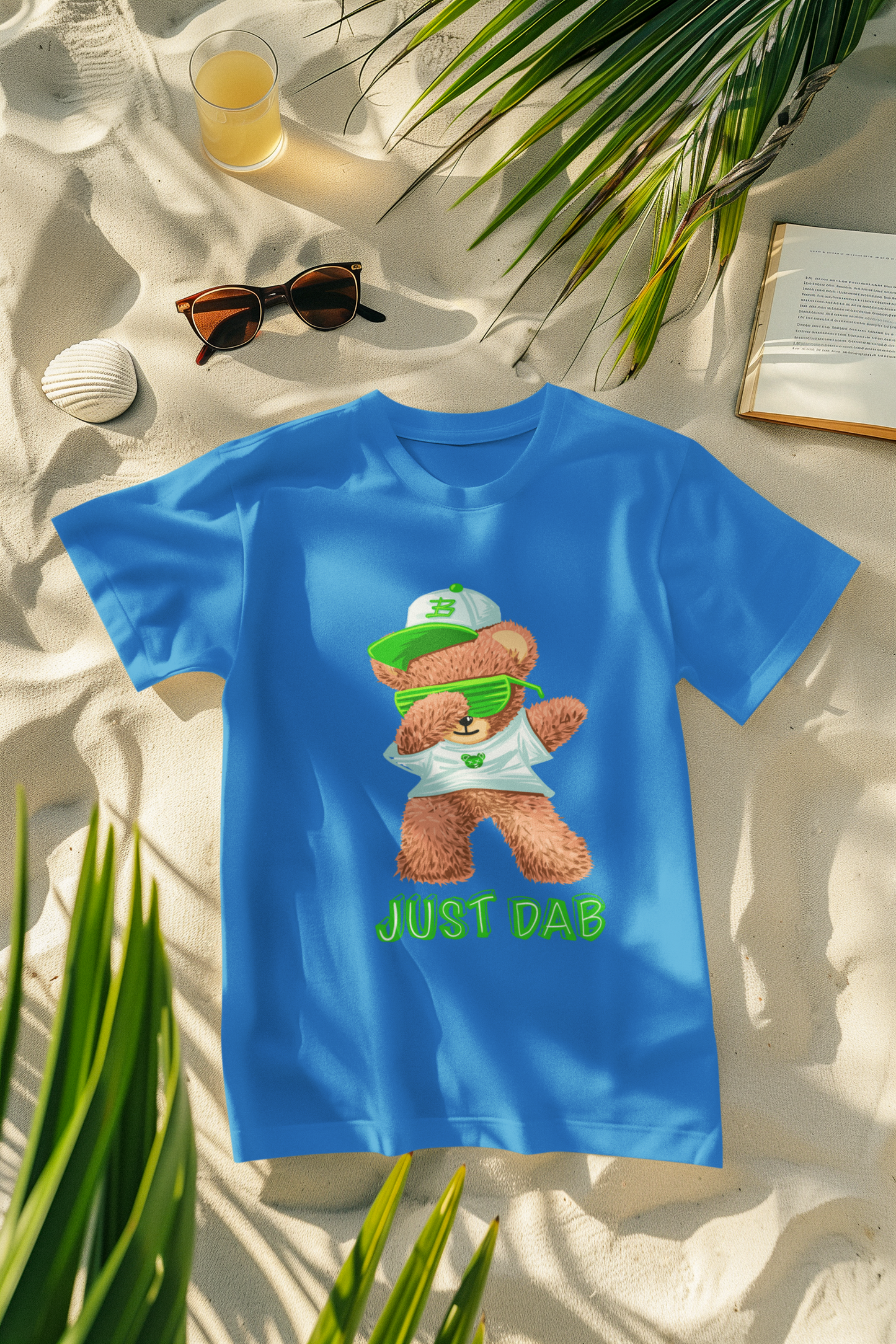 Regular Fit Classic Fit Dab Bear Blue T-Shirt Men