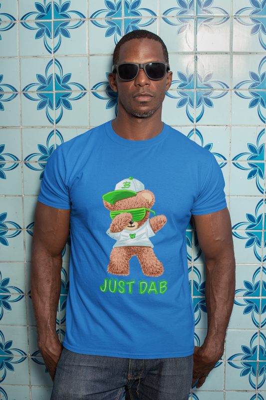 Regular Fit Classic Fit Dab Bear Blue T-Shirt Men