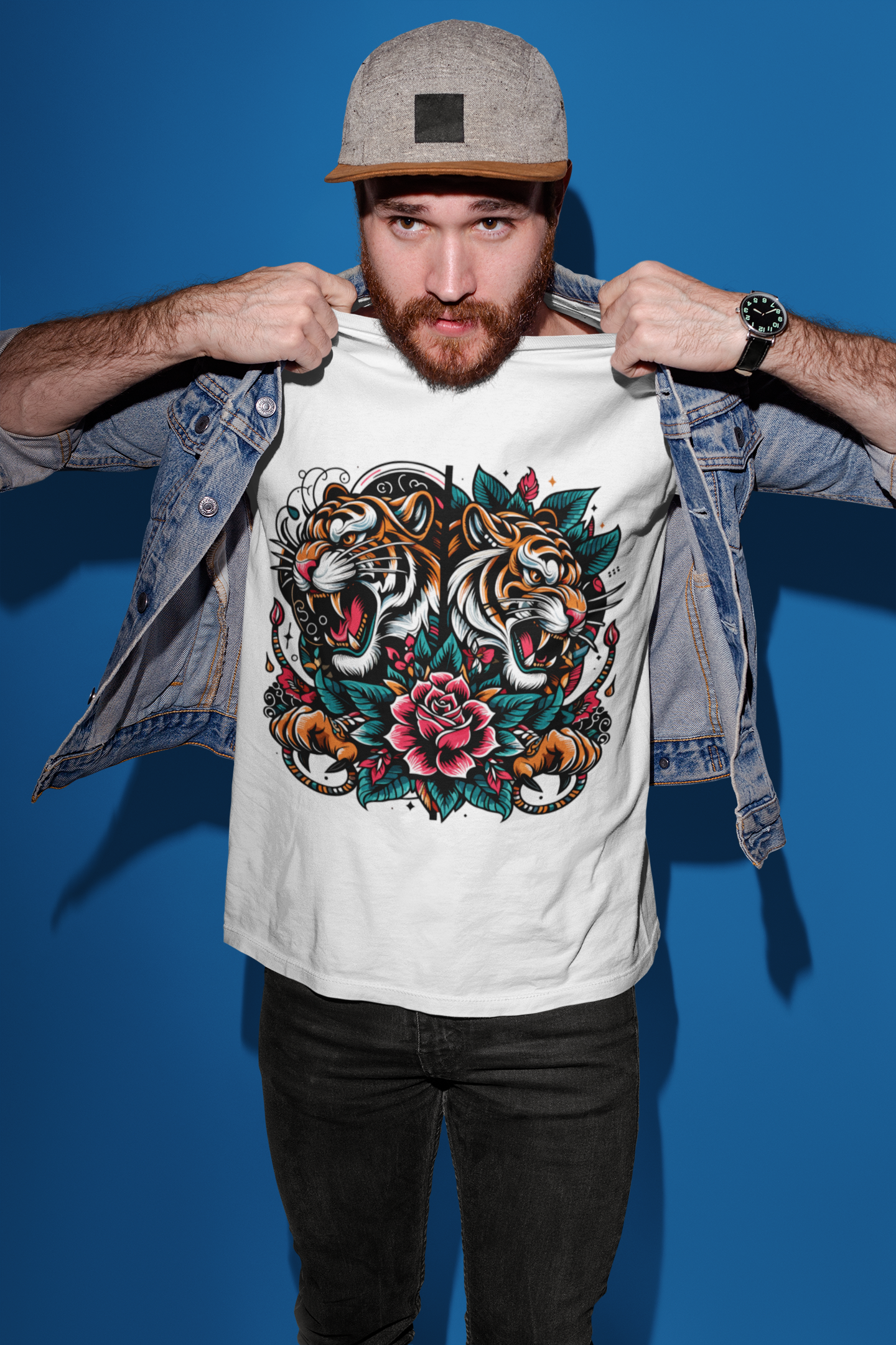 Regular Fit Classic Fit El Tigre White T-Shirt Men