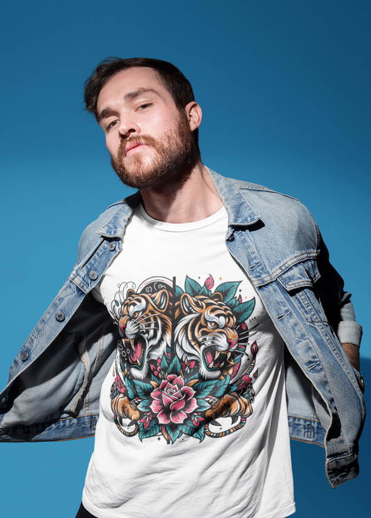 Regular Fit Classic Fit El Tigre White T-Shirt Men