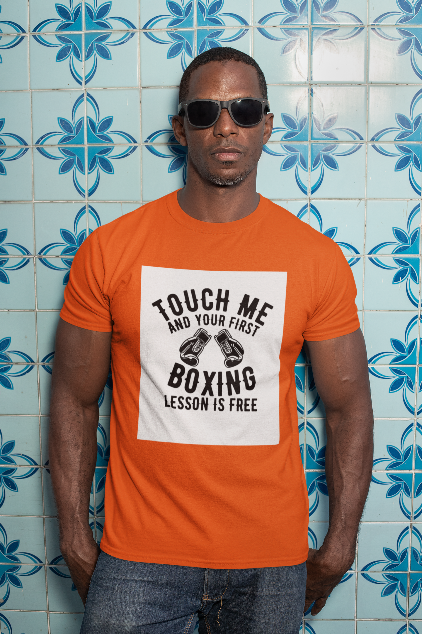 Regular Fit Classic Fit First Lesson T-Shirt Men Orange