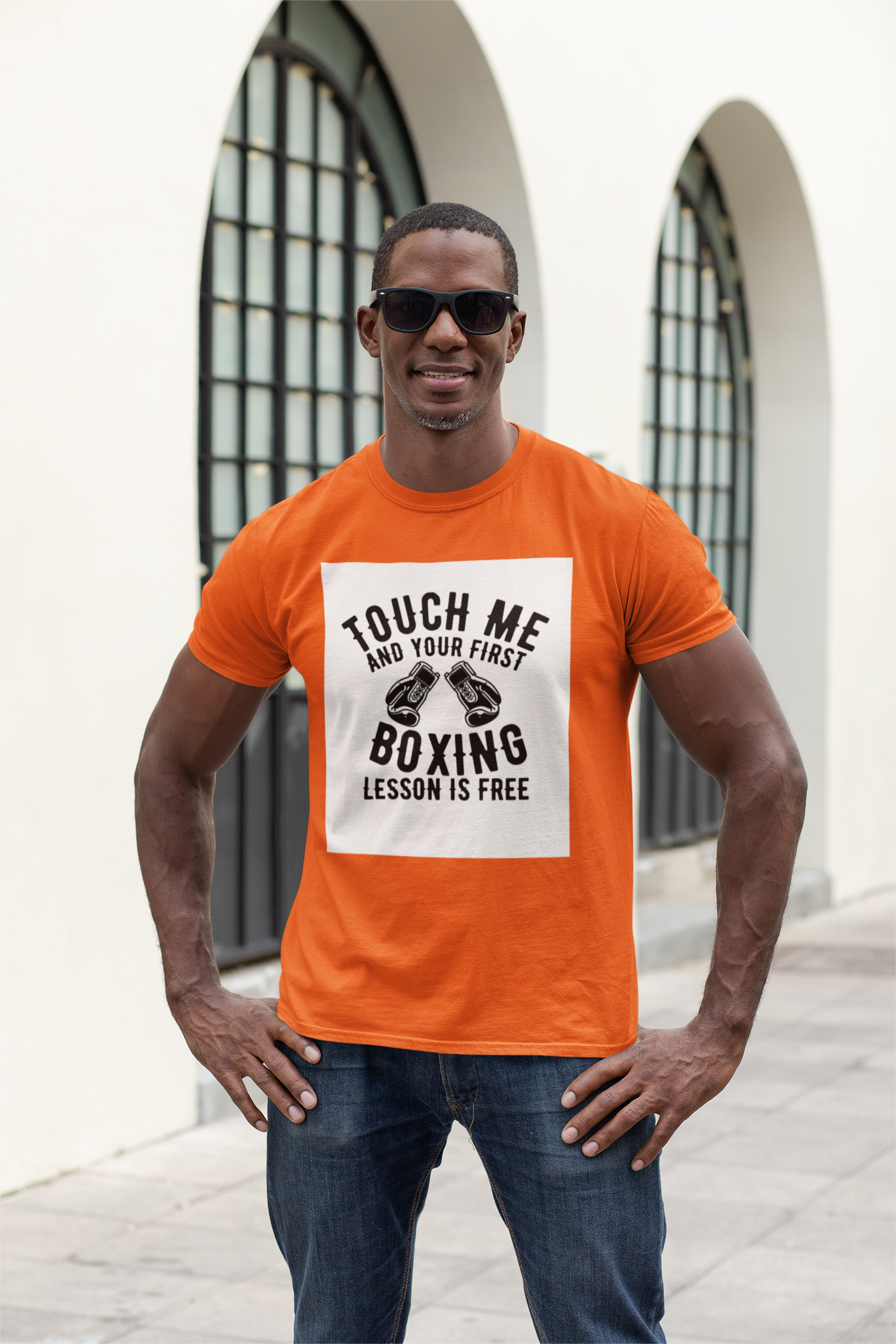 Regular Fit Classic Fit First Lesson T-Shirt Men Orange