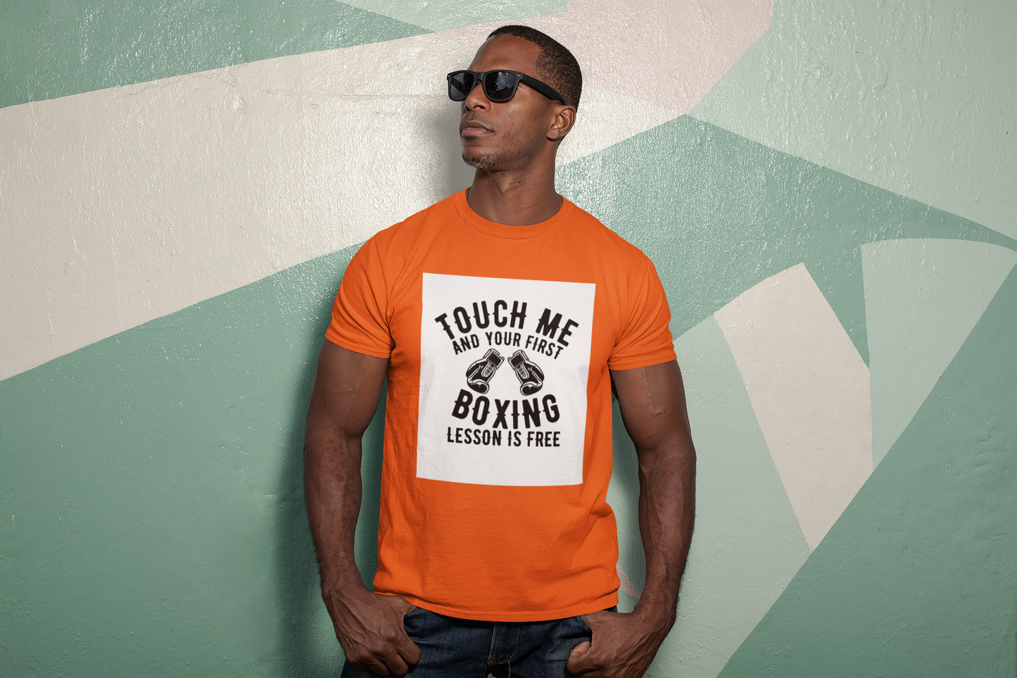 Regular Fit Classic Fit First Lesson T-Shirt Men Orange