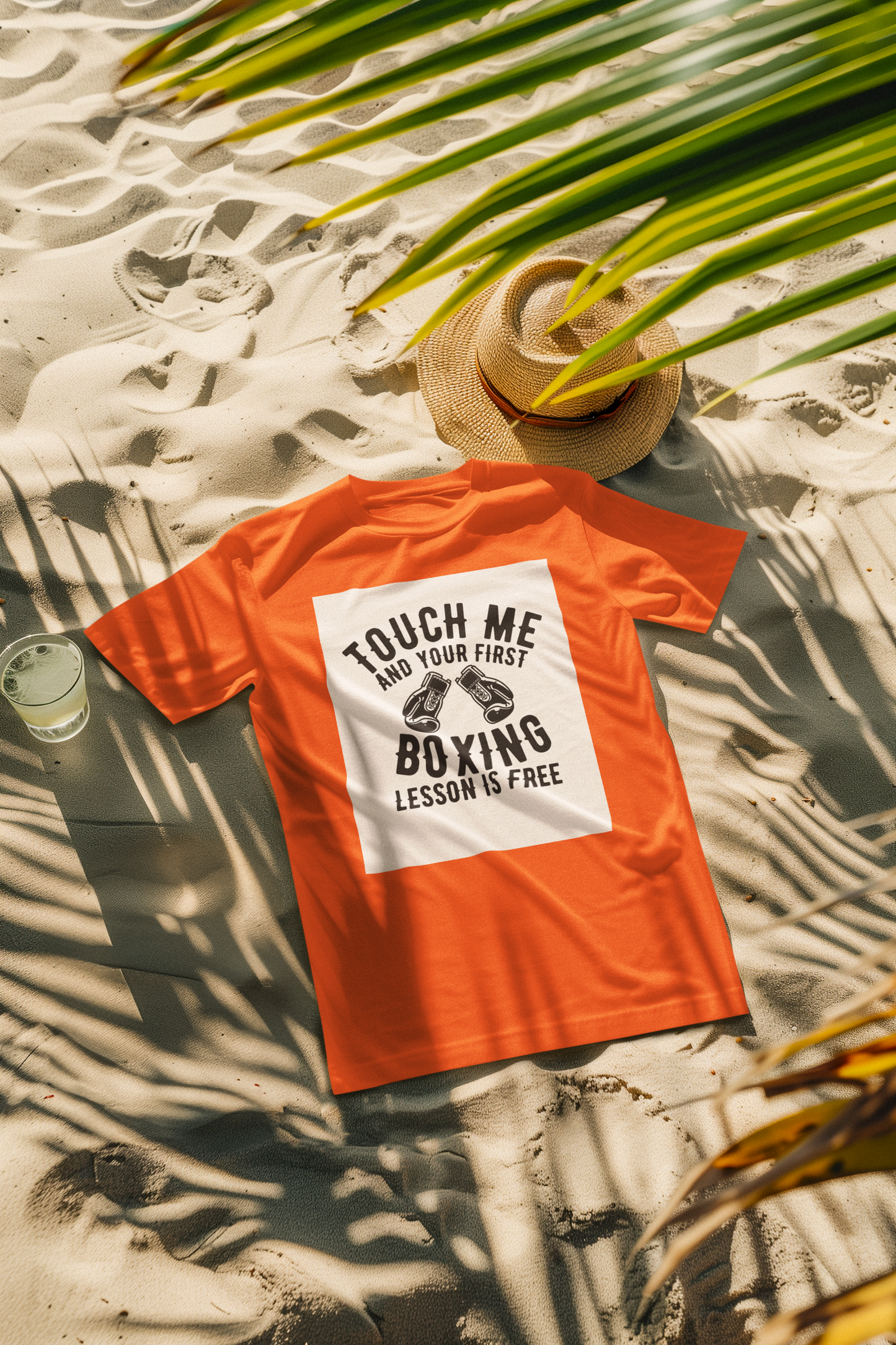 Regular Fit Classic Fit First Lesson T-Shirt Men Orange
