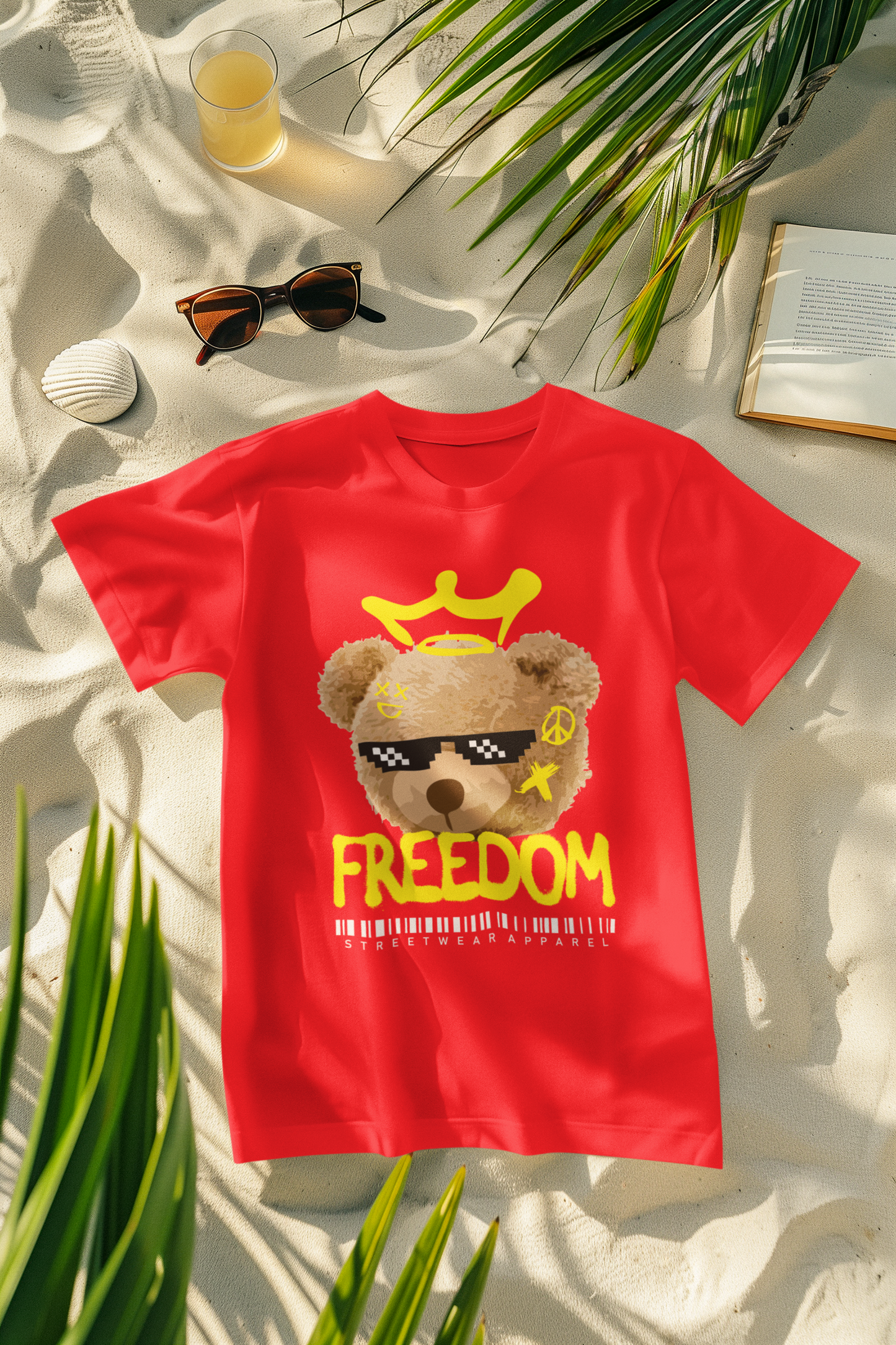 Regular Fit Classic Fit Freedom Red T-Shirt Men