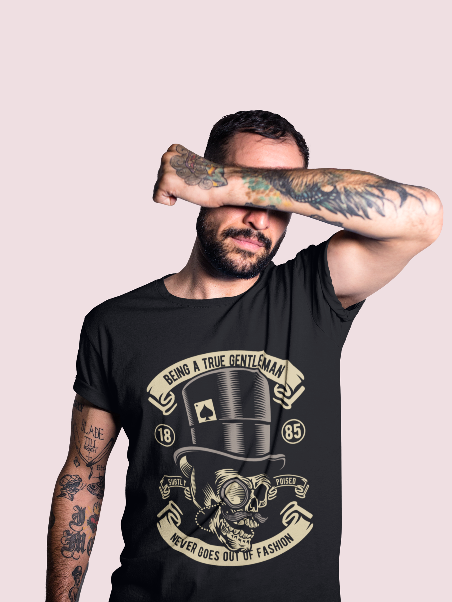 Regular Fit Classic Fit Gentleman T-Shirt Men Black