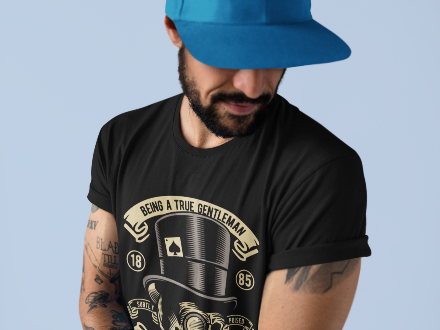 Regular Fit Classic Fit Gentleman T-Shirt Men Black