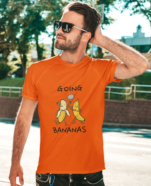 Regular Fit Classic Fit Going Bananas T-Shirt Men Orange