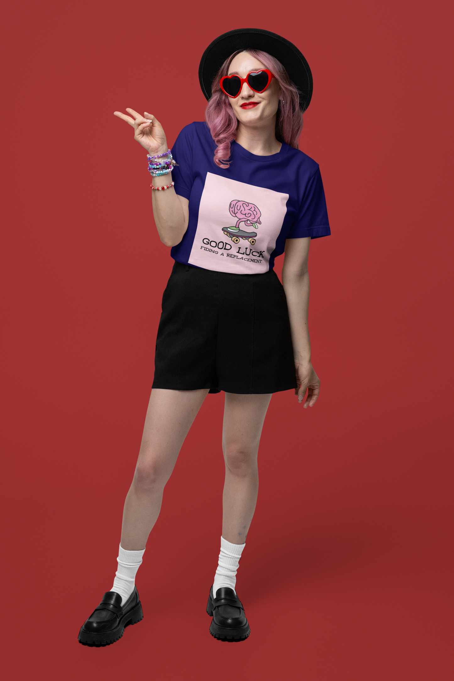 Regular Fit Classic Fit Good Luck T-Shirt Women Purple