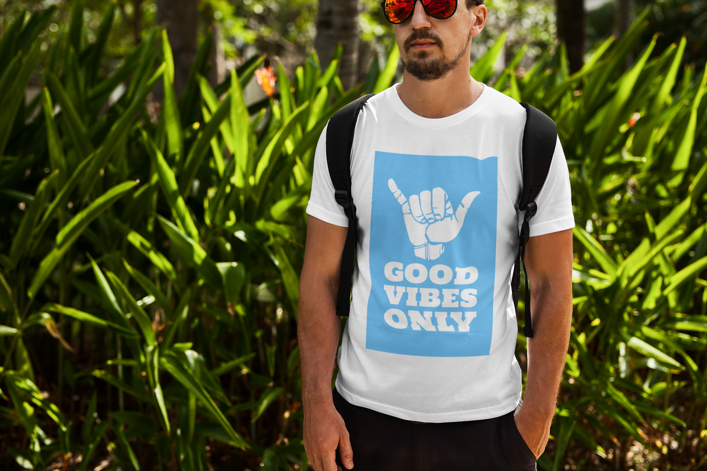 Regular Fit Classic Fit Good Vibes T-Shirt Men White