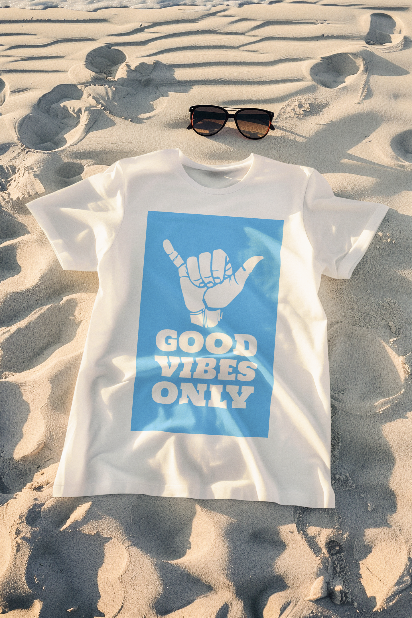 Regular Fit Classic Fit Good Vibes T-Shirt Men White