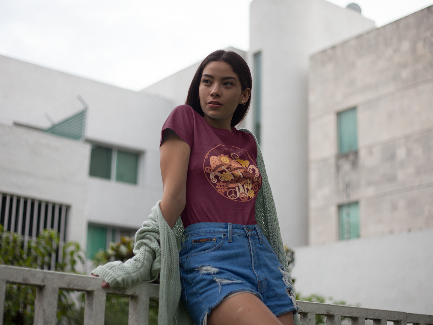 Regular Fit Classic Fit Hippy Soul Maroon T-Shirt Women