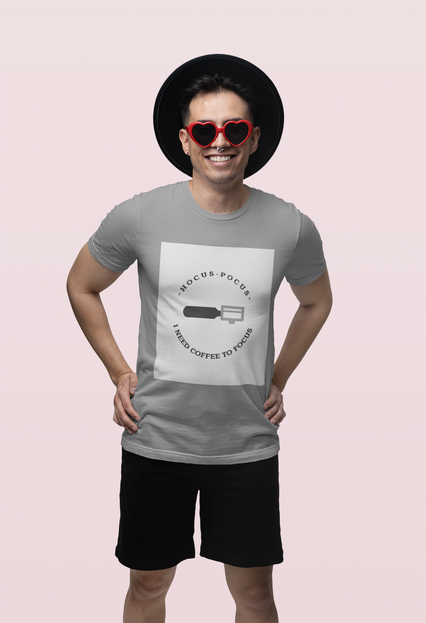 Regular Fit Classic Fit Hocus Pocus T-Shirt Men Grey