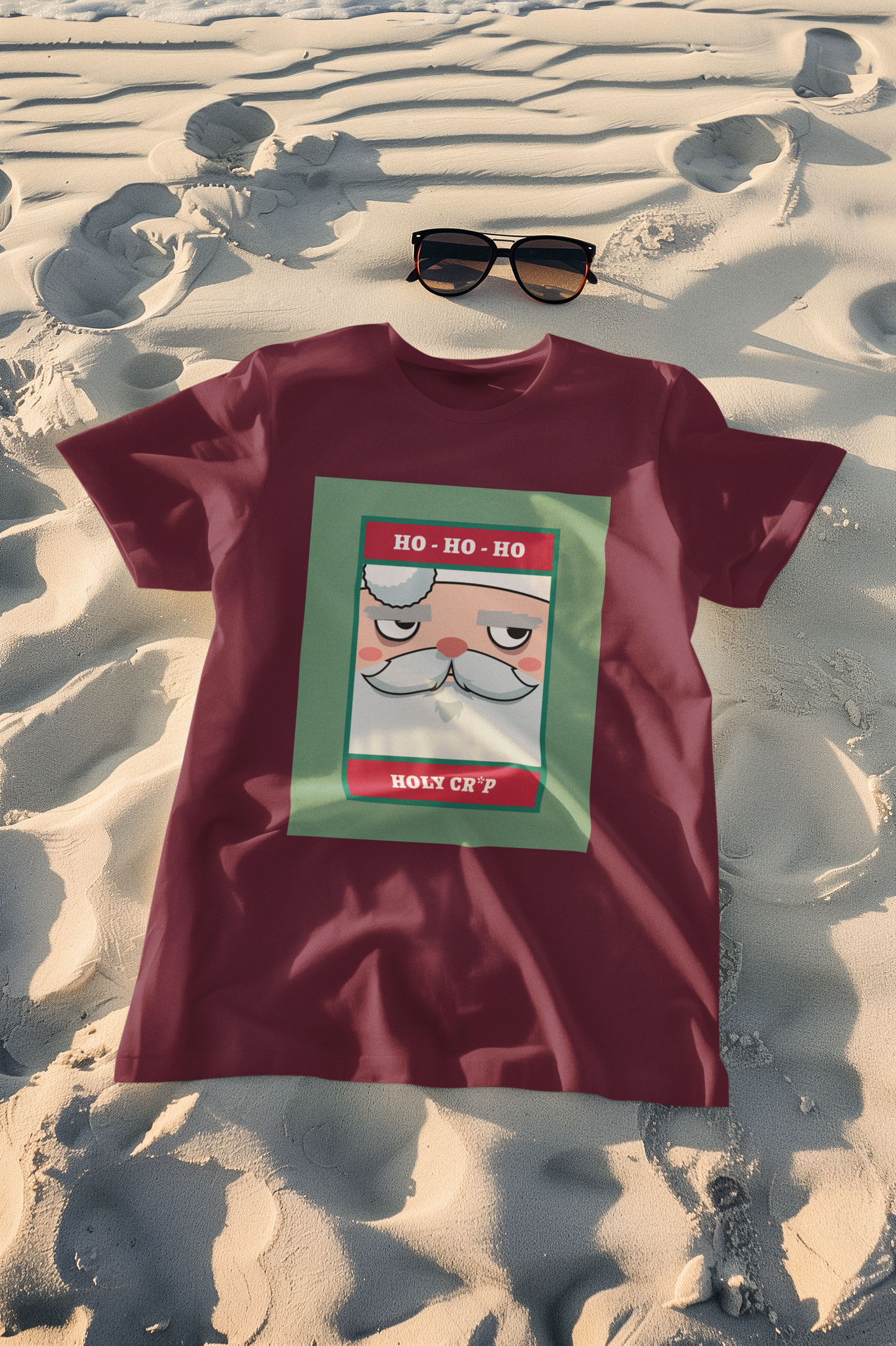 Regular Fit Classic Fit Ho Ho Holy Sh** T-Shirt Men Maroon