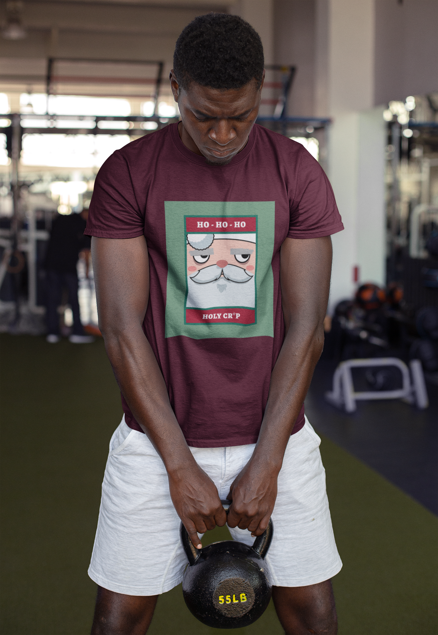 Regular Fit Classic Fit Ho Ho Holy Sh** T-Shirt Men Maroon