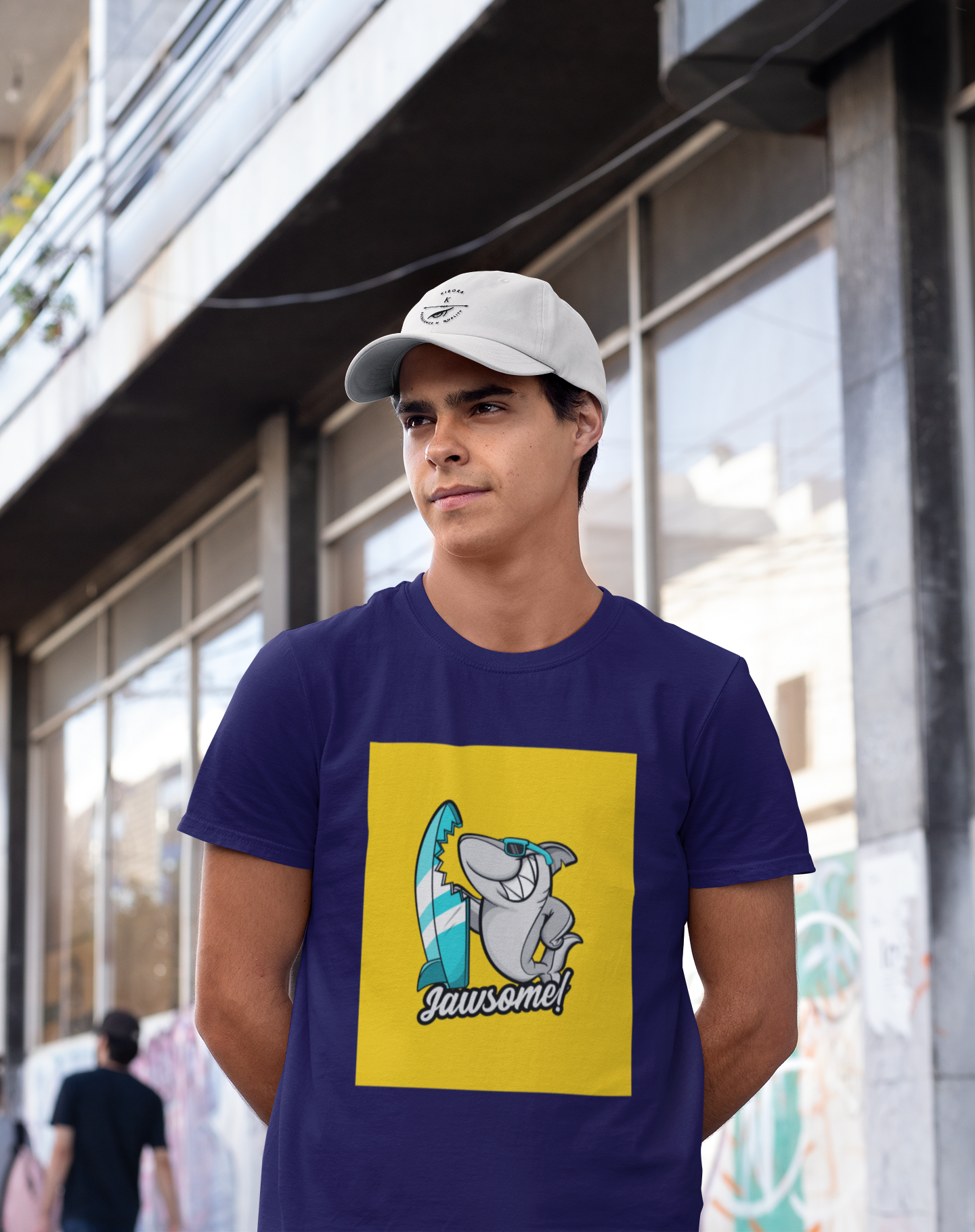 Regular Fit Classic Fit Jawsome Shark T-Shirt Men Purple