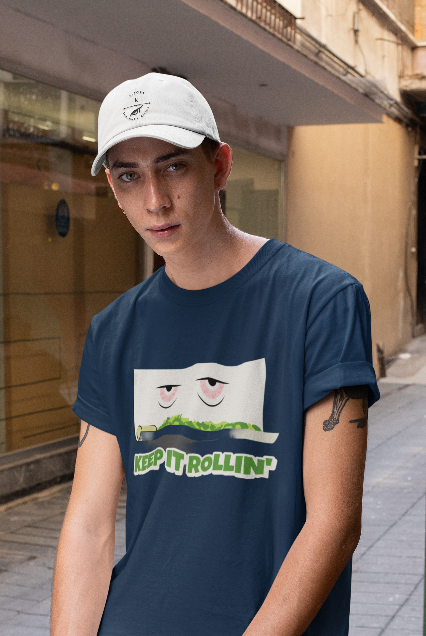 Regular Fit Classic Fit Keep Rolling T-Shirt Men Blue