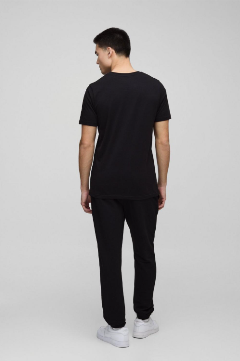 Basic Slim Fit Half Sleeves Crew Neck T-Shirt Black