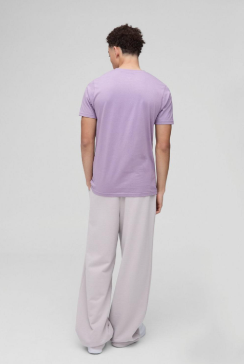 Basic Slim Fit Half Sleeves Crew Neck T-Shirt Purple