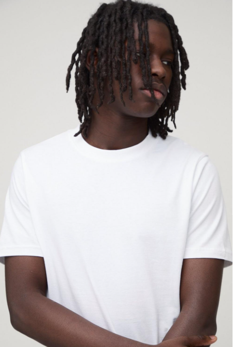 Basic Slim Fit Half Sleeves Crew Neck T-Shirt White