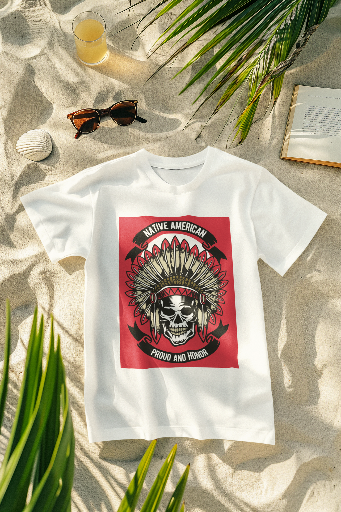 Regular Fit Classic Fit Native American T-Shirt Women White