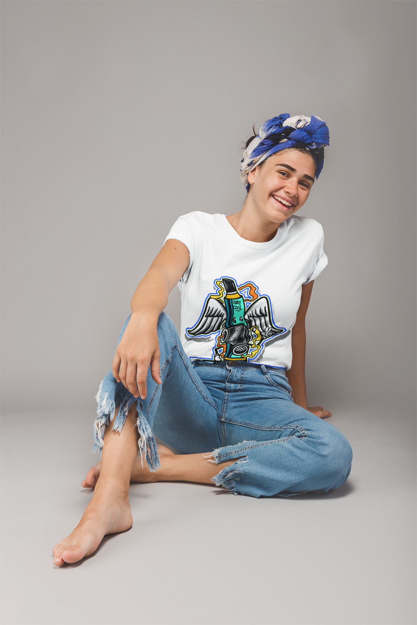 Regular Fit Classic Fit Peace White T-Shirt Women