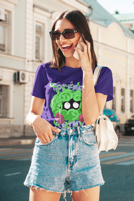 Regular Fit Classic Fit Spinny Purple T-Shirt Women