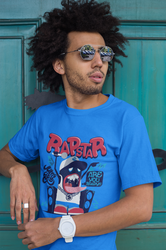 Regular Fit Classic Fit Rapstar T-Shirt Men Blue