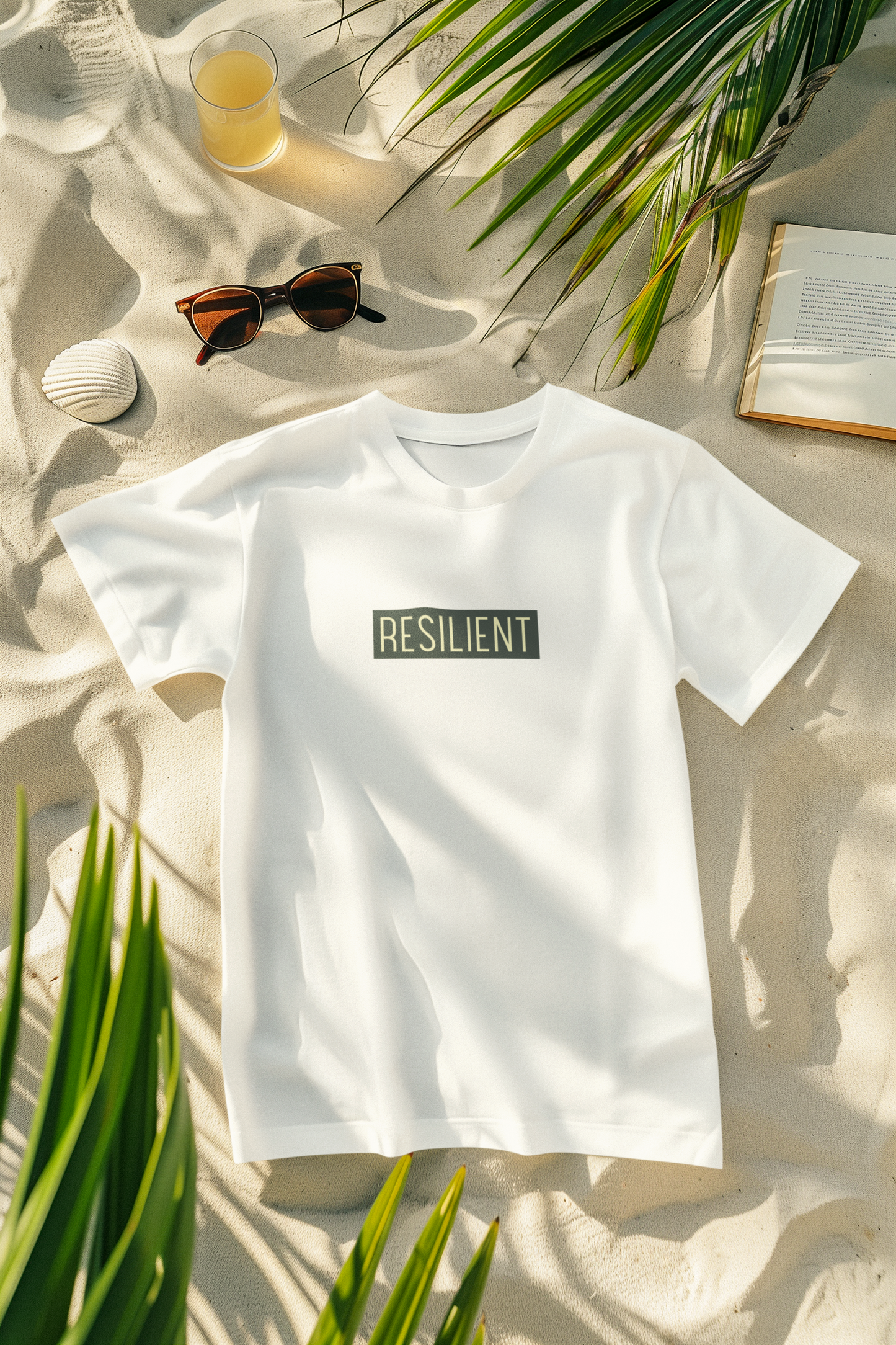 Oversized Extended Neck Basic Resilient T Shirt White