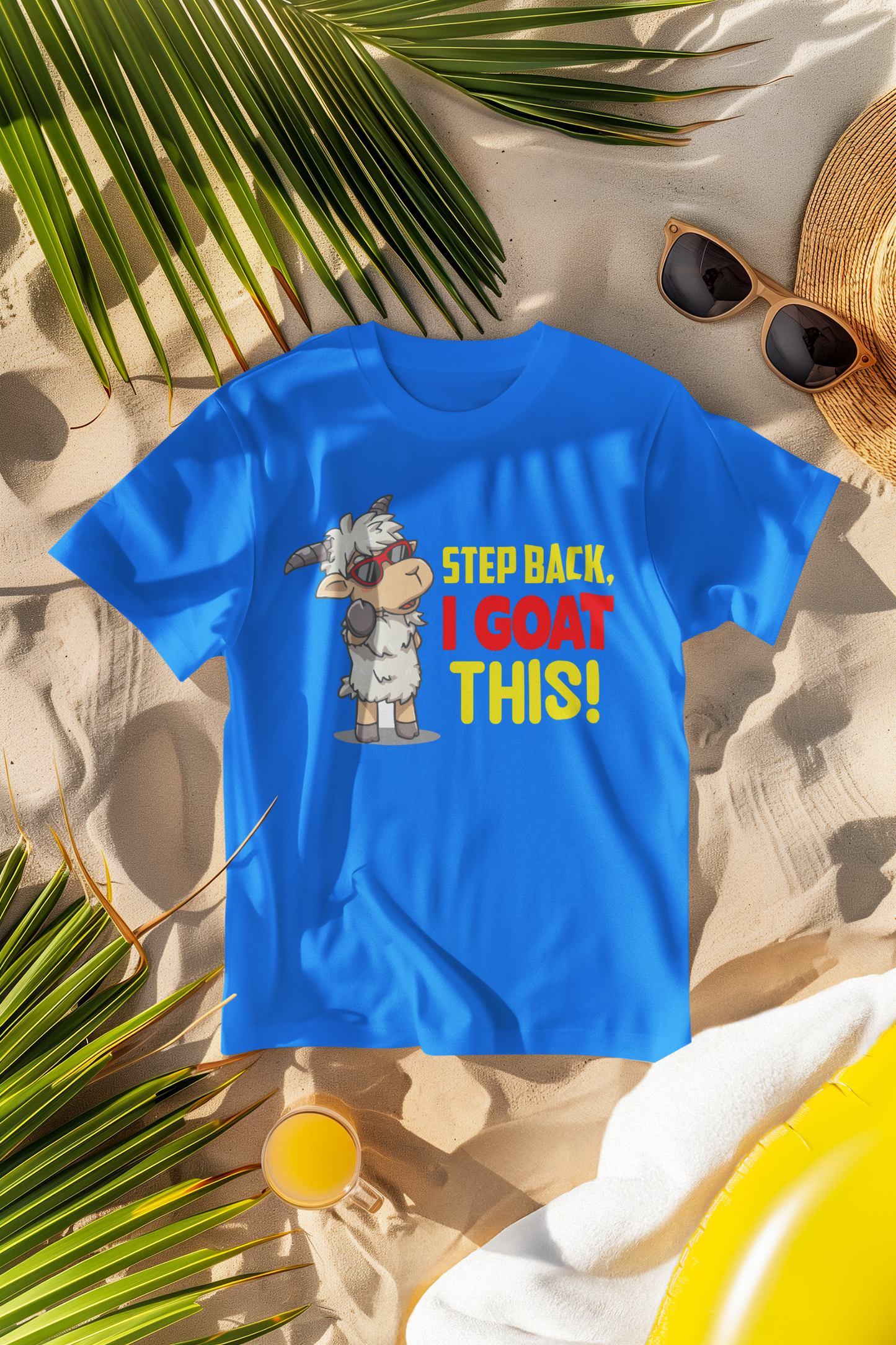 Regular Fit Classic Fit I Goat This T-Shirt Men Blue