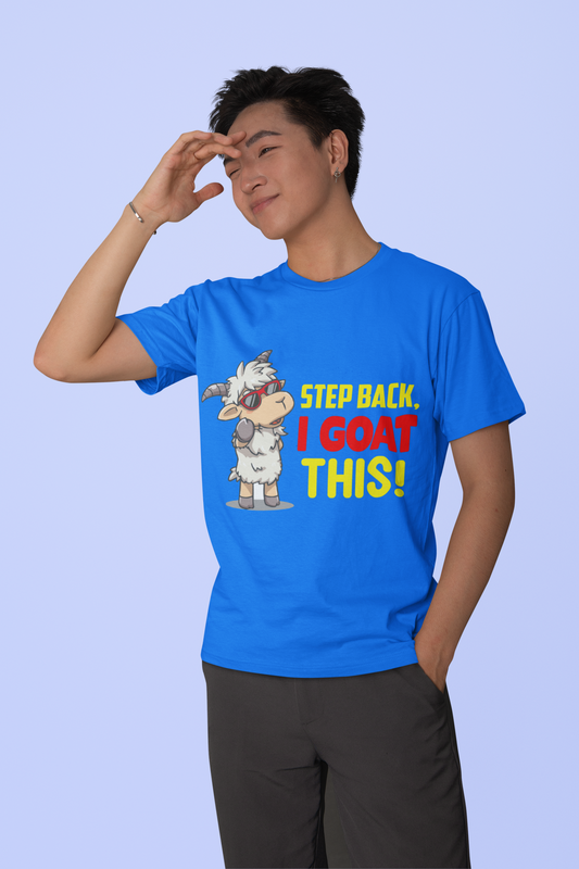 Regular Fit Classic Fit I Goat This T-Shirt Men Blue