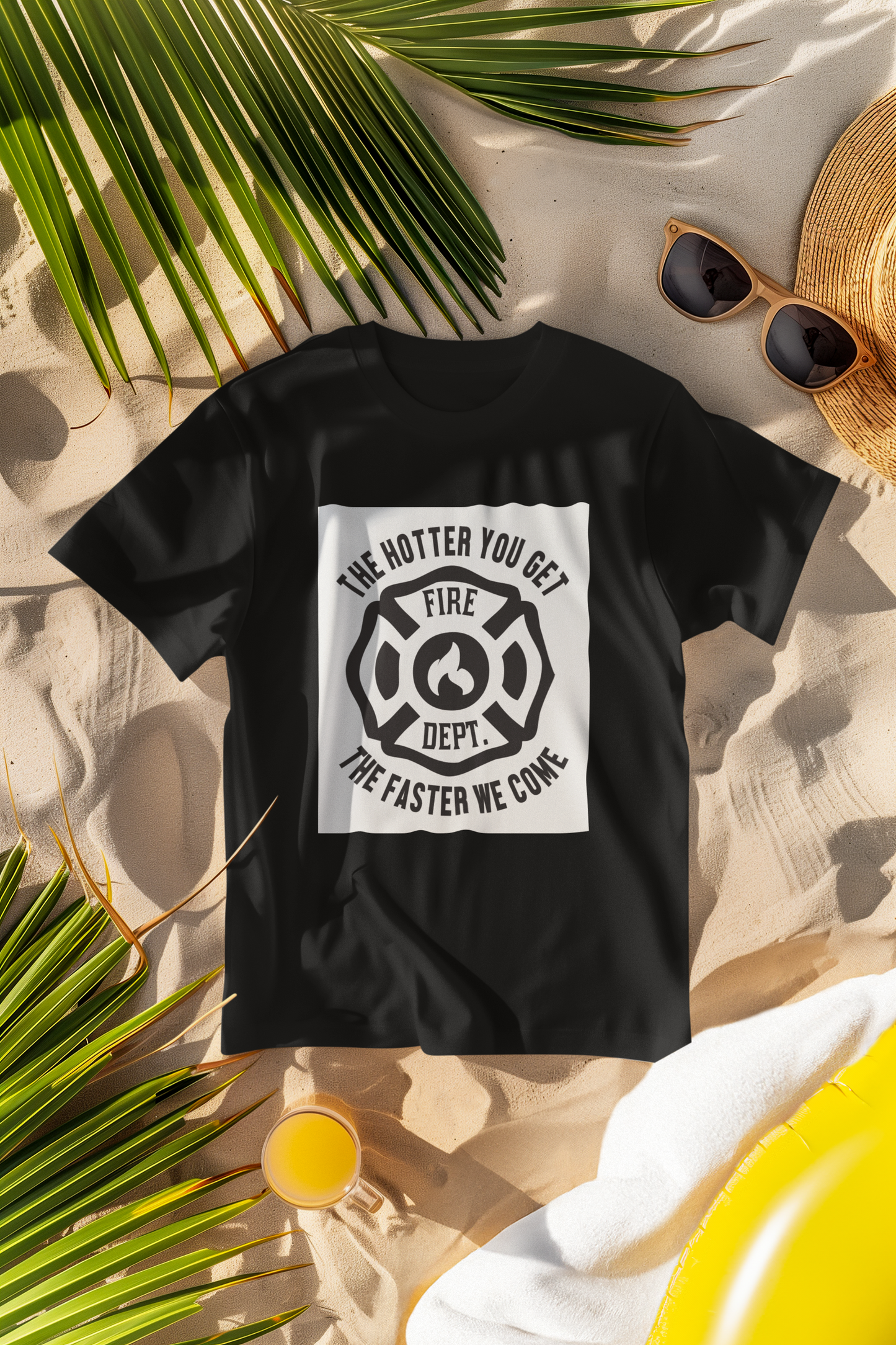 Regular Fit Classic Fit Hotter T-Shirt Men Black