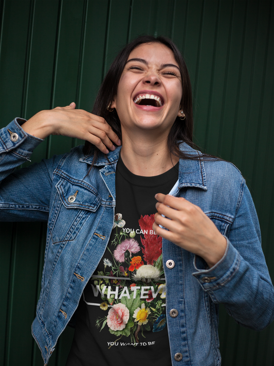 Regular Fit Classic Fit Whatever Black T-Shirt Women