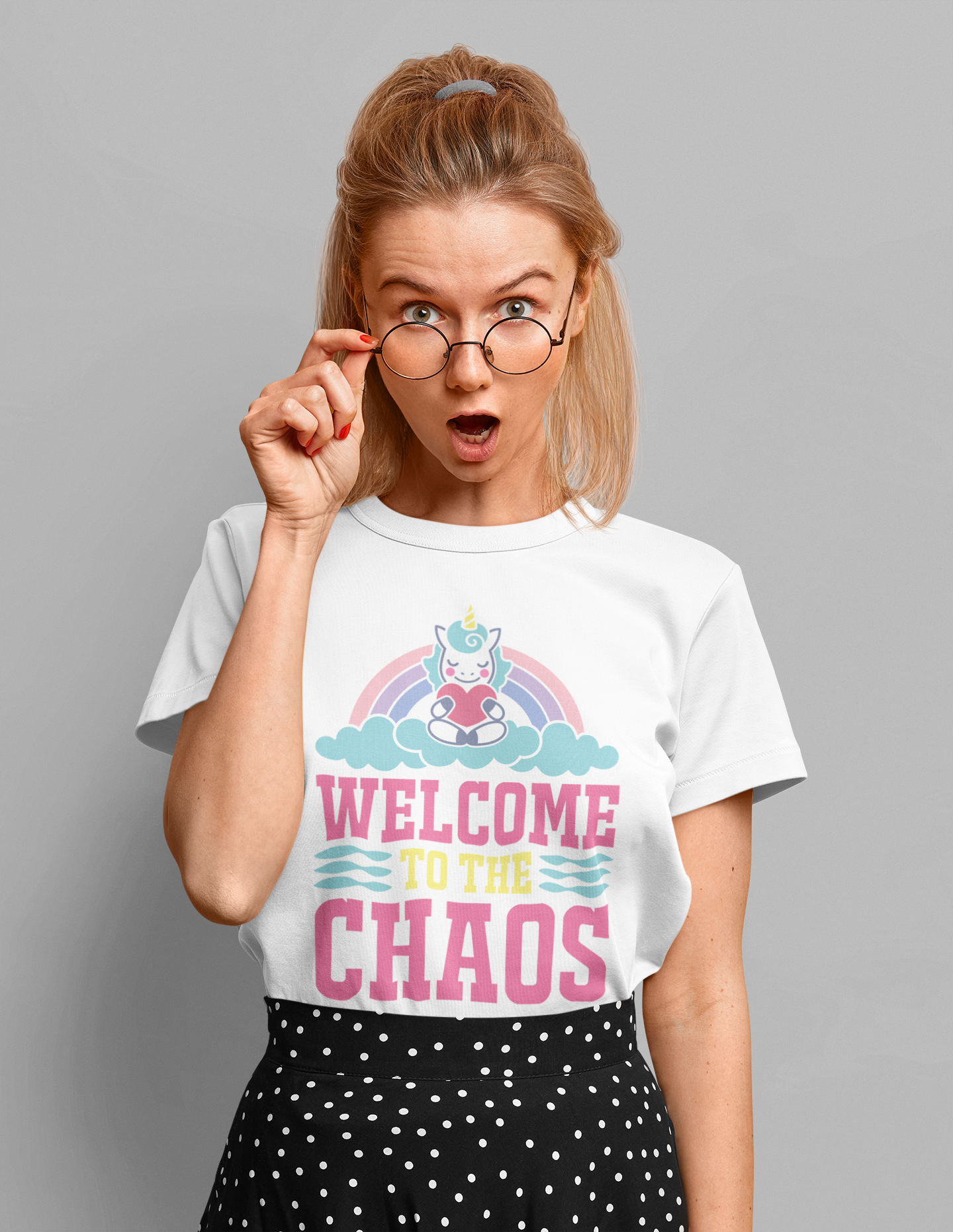 Regular Fit Classic Fit Chaos T-Shirt Women White