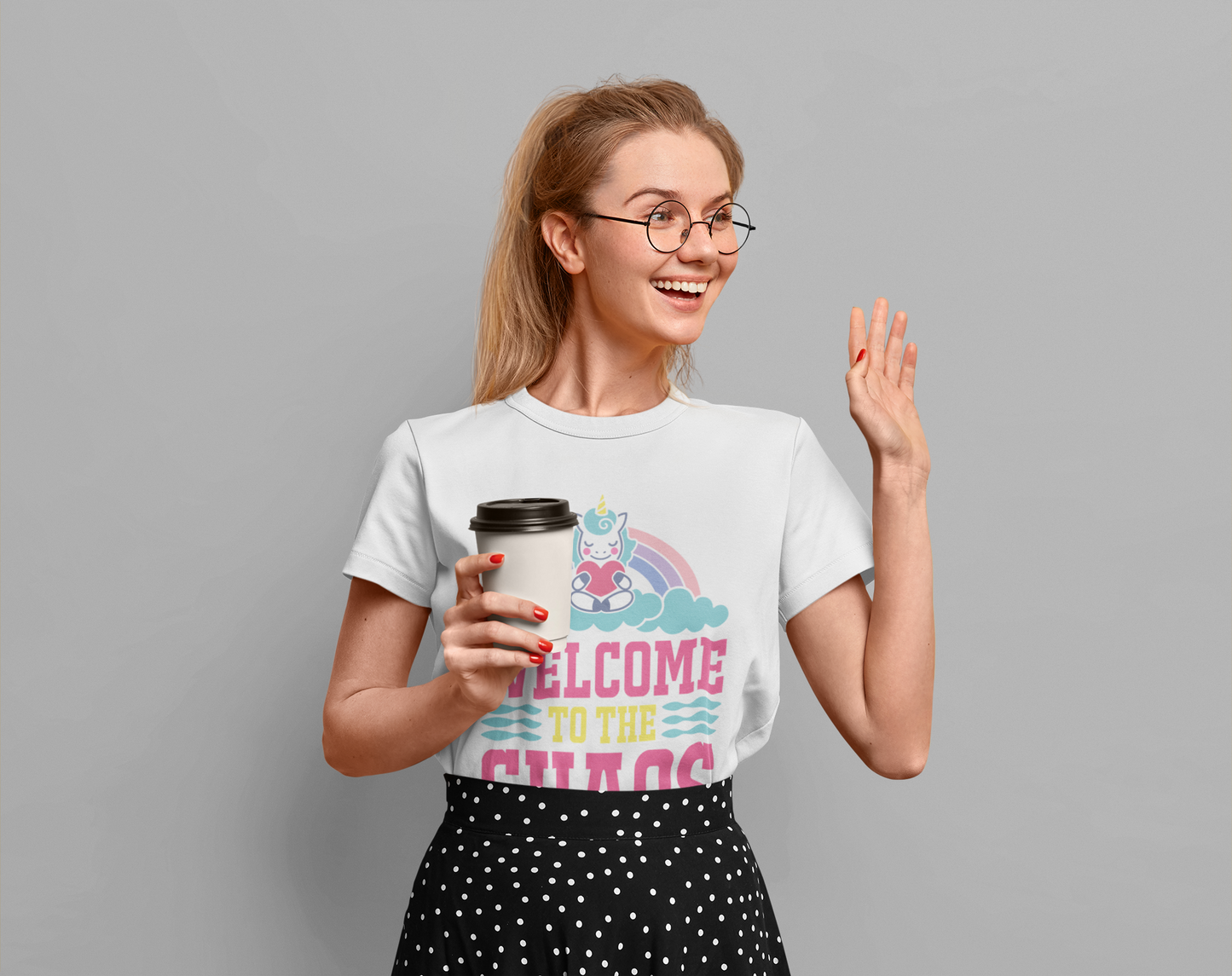 Regular Fit Classic Fit Chaos T-Shirt Women White