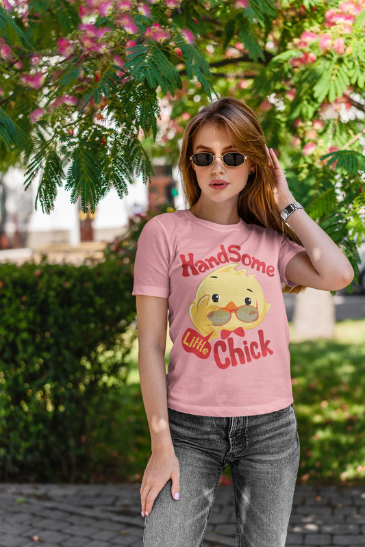 Regular Fit Classic Fit Chick T-Shirt Women Salmon Pink