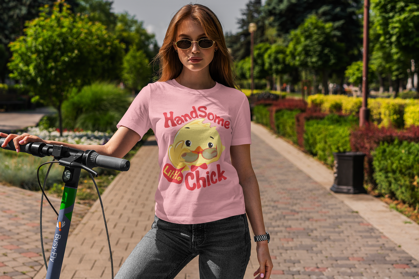 Regular Fit Classic Fit Chick T-Shirt Women Salmon Pink