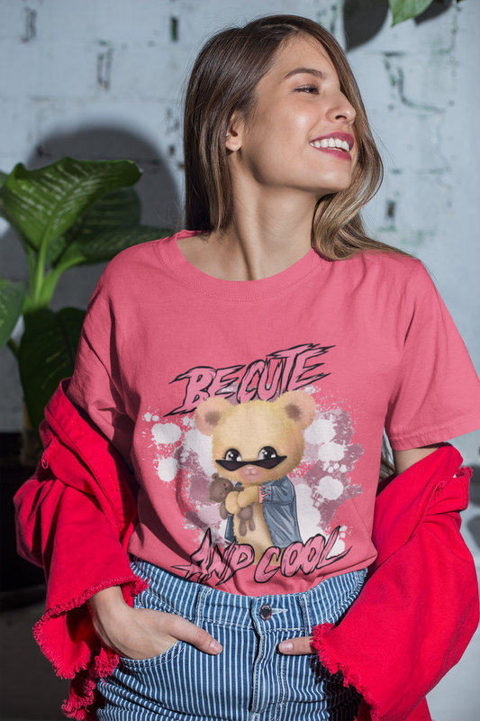 Regular Fit Classic Fit Be Cute Pink T-Shirt Women