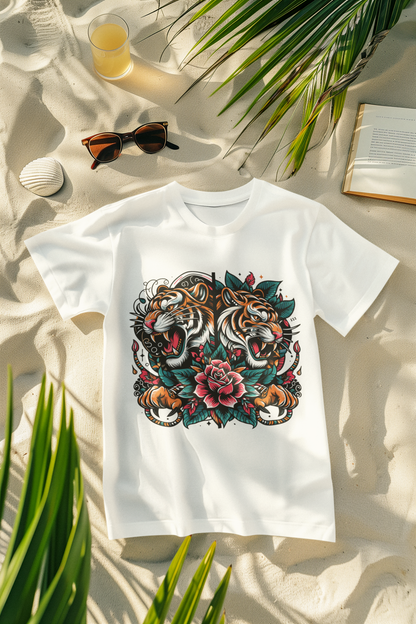 Regular Fit Classic Fit El Tigre White T-Shirt Men