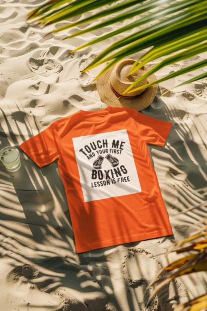 Regular Fit Classic Fit First Lesson T-Shirt Men Orange