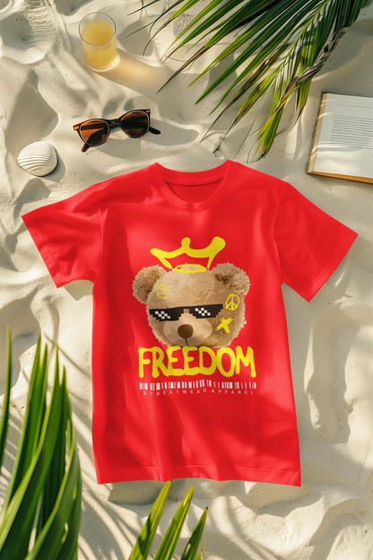 Regular Fit Classic Fit Freedom Red T-Shirt Men