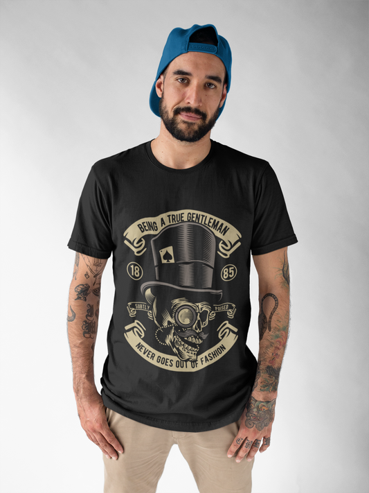Regular Fit Classic Fit Gentleman T-Shirt Men Black