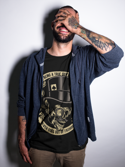 Regular Fit Classic Fit Gentleman T-Shirt Men Black
