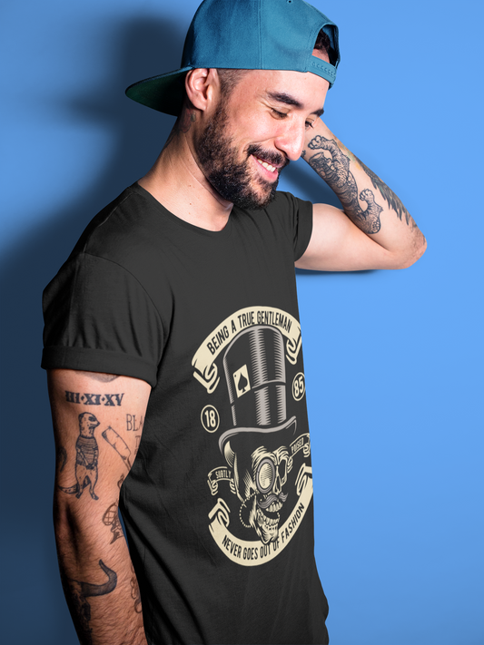 Regular Fit Classic Fit Gentleman T-Shirt Men Black
