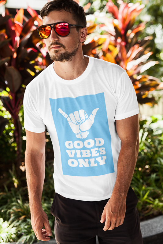 Regular Fit Classic Fit Good Vibes T-Shirt Men White